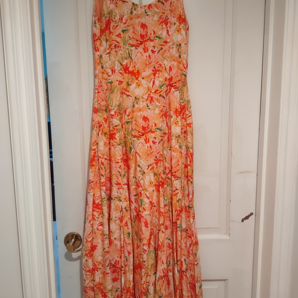 Endless Rose Floral Maxi Dress in Orange and Yellow